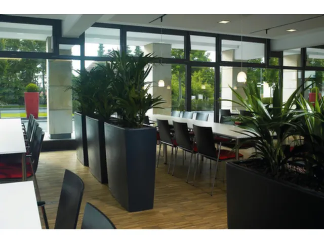 plantenpot,trapeziumvormig,PE,antracietgrijs,HxBxD 900x900x390mm,55l