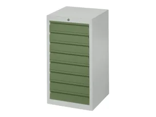 ladekast HxBxD 900x500x500mm 8laden slot RAL7035 front RAL6011 - 2