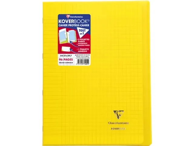 Schrift Koverbook A4 48 vel Seyès, kaft in PP assorti transparant