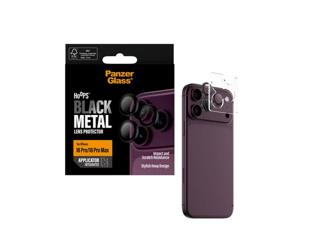 PanzerGlass Hoops Camera Lens Protector Black iPhone 18 Pro | 18