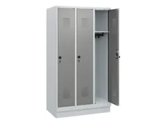 schoollocker,HxBxD 1630x900x500mm,3vak,vak B 300mm,draaigrendel,sokkel