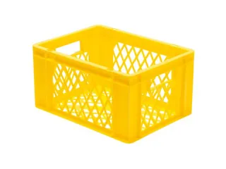 Euronorm-stapelbak 19l 210x400x300mm Wanden/bodem Opengewerkt Geel - 1