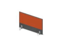opzetpaneel bureau aanbouw zijkant MS-donkergrijs BN3012-oranje 800mm