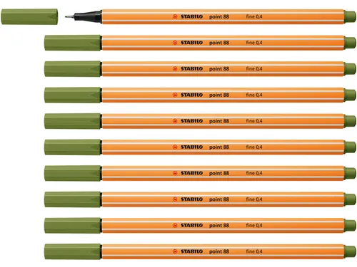 Fineliner STABILO point 88/35 fijn mosgroen