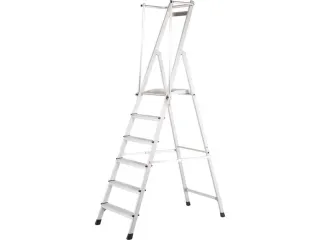 platformladder bordes HxBxD 1490x400x400mm 6treden aluminium - 7