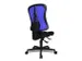 Siège Bureau Pivotant Assise Noir Dossier Maille Bleu