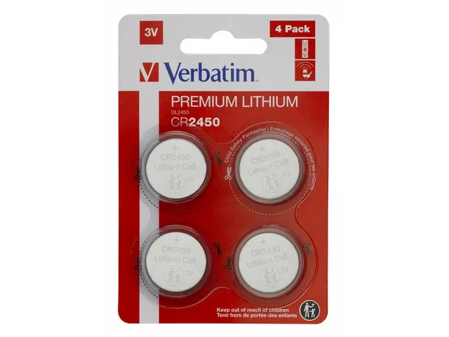 CR2450 3V lithiumbatterij (4-pack)