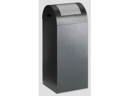Afvalverzamelaar Zelfblussend 60 Liter 800X320X320Mm Klemring Zilver