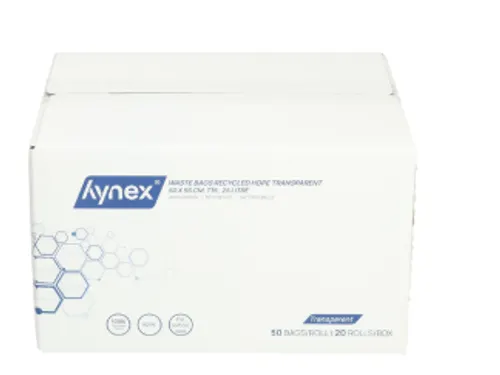 Hynex Afvalzak HDPE Gerecycled T15 25 Liter Transparant 50x55cm 50s