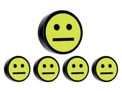 Magneet smiley 35mm geel 5 stuks