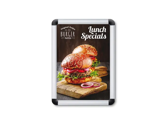 Kliklijst A4 Ronde Hoeken 20mm Zilver