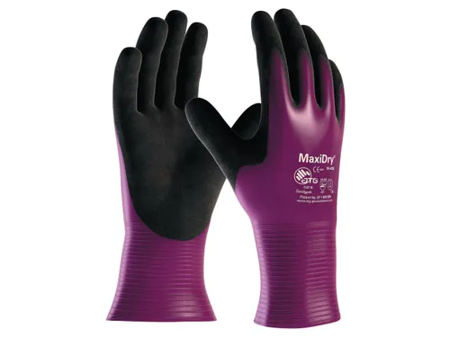 ATG MaxiDry 56-426 chemische nitril handschoenen, zwart/paars, maat 10