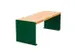 Banc d'extérieur L1200mm 3 lattes chêne clair/RAL6005