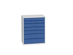ladekast HxBxD 1000x800x550mm 7laden romp RAL7035 front RAL5010