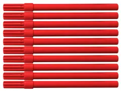 Viltstift 1mm rood 10 stuks