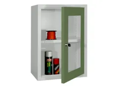 Armoire murale HxlxP 600x400x300mm fond lisse RAL7035 façade RAL6011