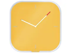 Wandklok Leitz Cosy geel glas