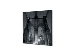 Wanddecoratie Textiel Set 40x40cm New York Manhattan Bridge