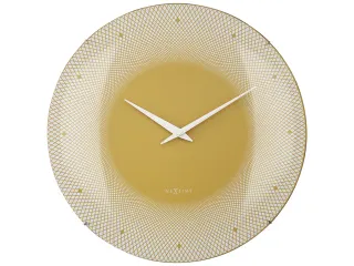 Wandklok Nextime dia 50cm bolvormig glas geel kunststof Deep - 2