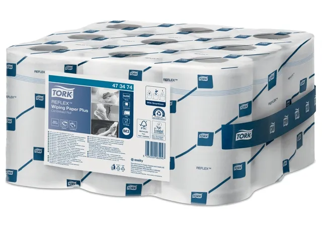 Poetsrol Tork 473474 Reflex M3 Centerfeed Mini Plus 2-laags 9 rollen