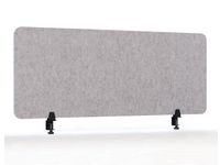 Akoestisch PET-vilt scheidingsscherm bureau lichtgrijs 60x160cm