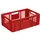 Euronorm Stapelkrat Pe 2200x600x400mm 43liter Open Rood