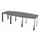 vergadertafel,HxBxD 740x2400x1200mm,vatvormig,MS-donkergrijs