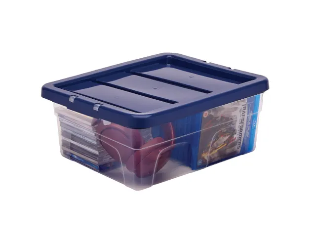 Opbergbox 15 Liter Transparant Blauw