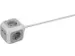 Stekkerblok Brennenstuhl 4 voudig inclusief 2 USB 140cm wit/grijs
