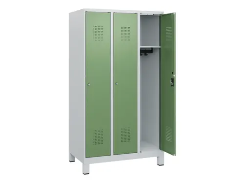 schoollocker,HxBxD 1630x900x500mm,3vak,vak B 300mm,cil.-slot,voeten