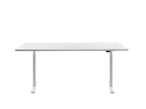 Elektrisch ihv bureau,HxBxD 700-1200x1800x800mm,blad wit,T-voet wit