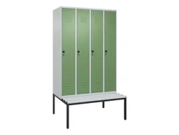 locker voor scheiding van kleding,HxBxD 2120x1200x815mm,4vak