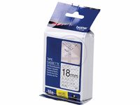 Lettertape Brother Tze-se4 18mm Zwart op wit