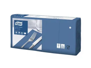 Lunchservet Tork Advanced 1/8 vouw 2-laags 328x325mm 200 vel donkerbla - 2