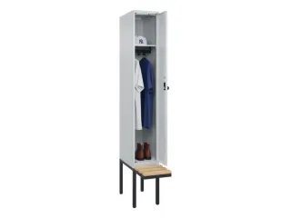 locker met bank,HxBxD 2120x300x815mm,1vak,vak B 300mm,draaigrendel - 1