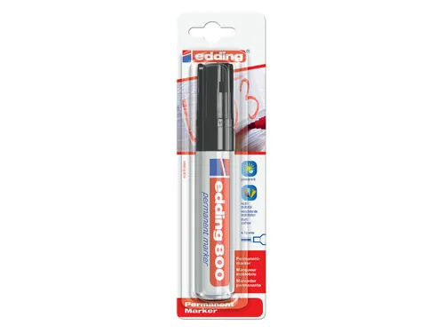 Viltstift edding 800 schuin zwart 4-12mm blister