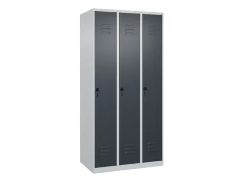 locker,HxBxD 1850x900x500mm,3vak,vak B 300mm,draaigrendel