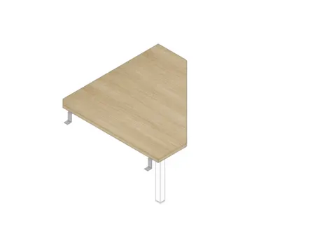 koppelelement voor bureau,90 °,HxBxD 730x840x840mm,v. sledeframe