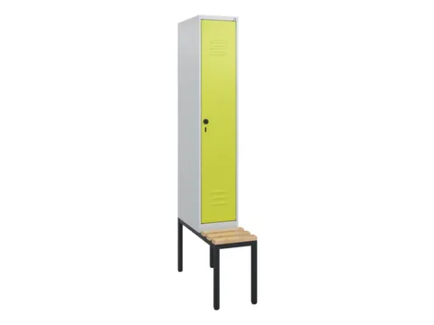 locker met bank,HxBxD 1950x300x815mm,1vak,vak B 300mm,draaigrendel