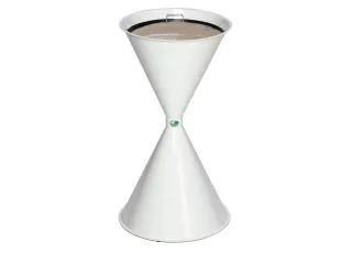 Zandasbak Staalplaat 730x400mm Ronde Trechter Verzinkt Ral9016 - 1