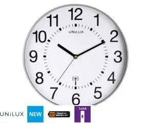 Wandklok Unilux Maxi radio controlled Ø37,5cm lichtgrijs/wit cijfers - 2