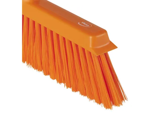 Vikan Hygiene medium veger Oranje stofblik lange steel 250mm