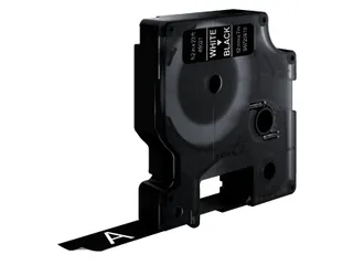 Labeltape Dymo 45021 D1 S720610 12mmx7m wit op zwart - 2