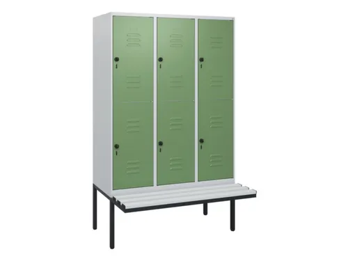 Dubbeldekse dekenkist,HxBxD 1950x1200x815mm,3x2vak.,vak B 400mm