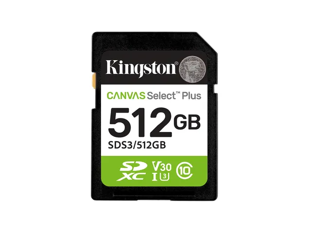 512GB SDXC Canvas Select Plus Gen3 150MB/s C10 UHS-I U3 V30