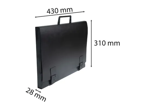 Koffertje grafische kunsten met handvat 31x43cm Rug 28 mm