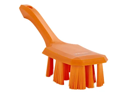 UST 4179-7 afwasborstel oranje harde vezels korte steel 70x260mm