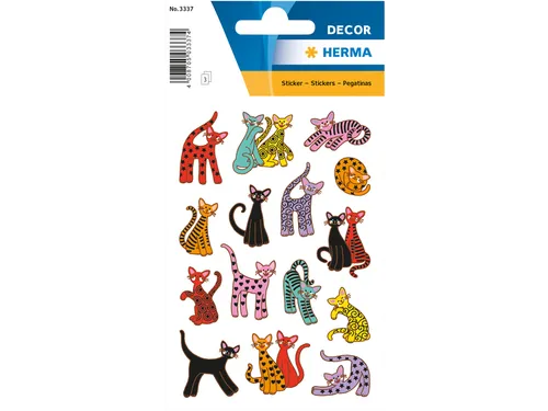 Etiket Herma 3337 Abstracte Katten 3x15 stickers
