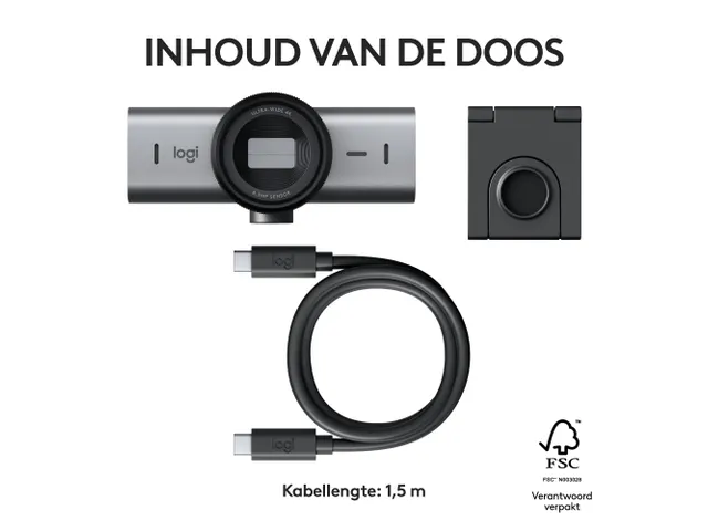 Webcam Logitech MX Brio 3840 x 2160 Pixels Graphite