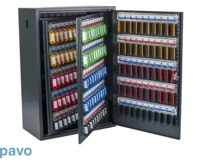 Sleutelkast Pavo deluxe 300 haken 530x380x220mm cilinderslot grijs - 2